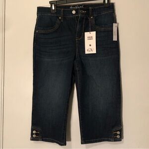 💙 Gloria Vanderbilt Kaia Blue Jean Skimmer Short / Capri / 6 / NWT 💙